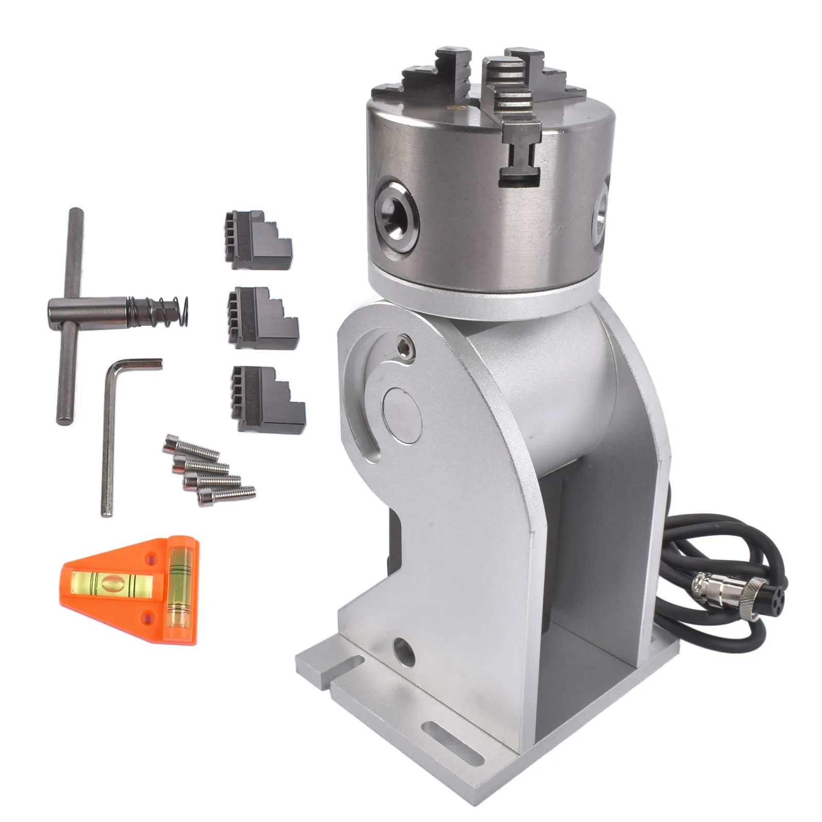 Power Tools With Names - AP02 80mm 旋盤用回転チャック D80 回転軸。ファイバーレーザー彫刻機、カービングマシン、電動工具の部品およびアクセサリー。